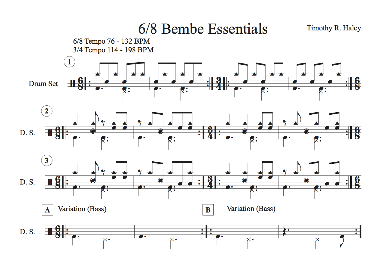 Bembe Style on Drum Set