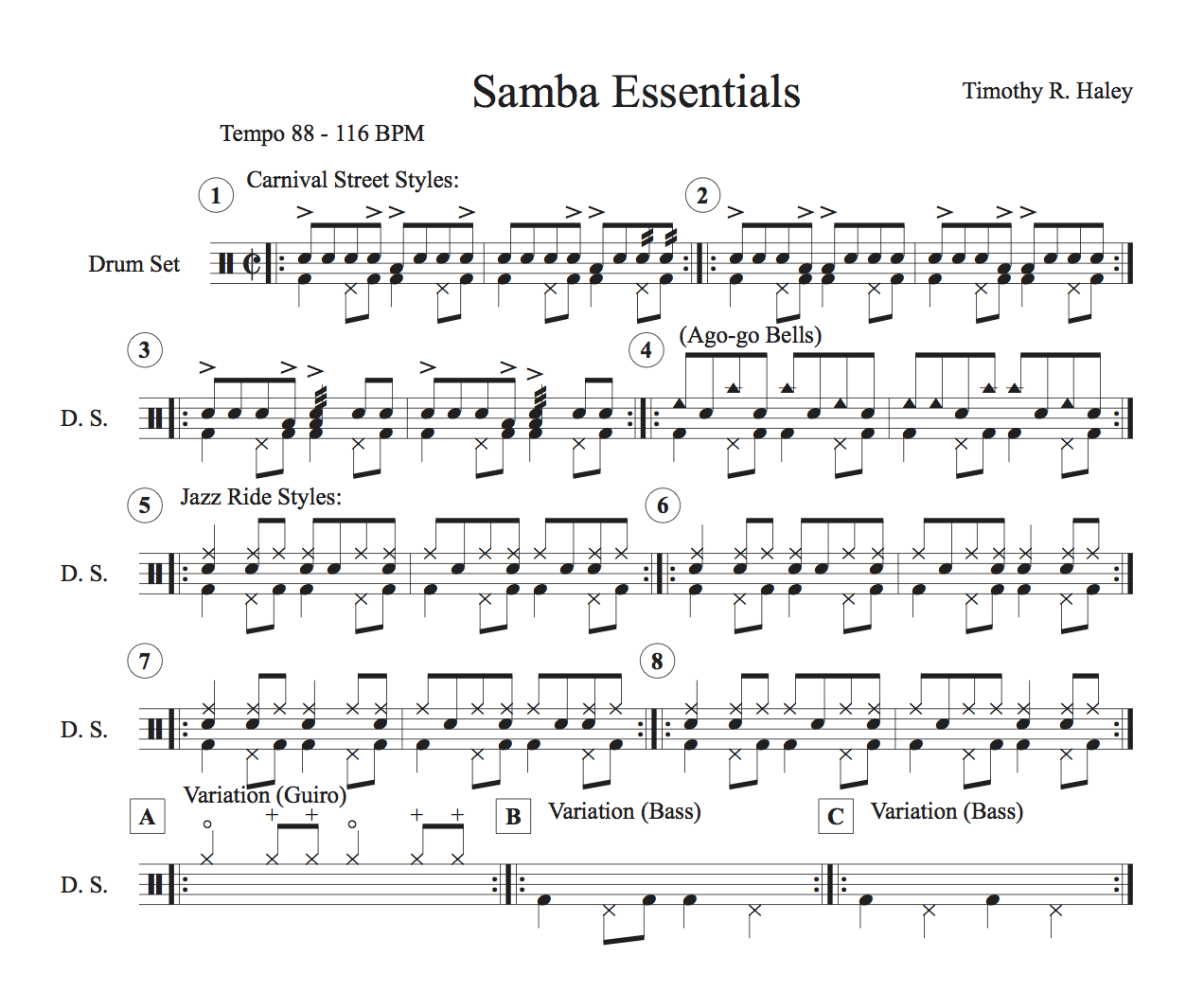 Samba Style on Drum Set