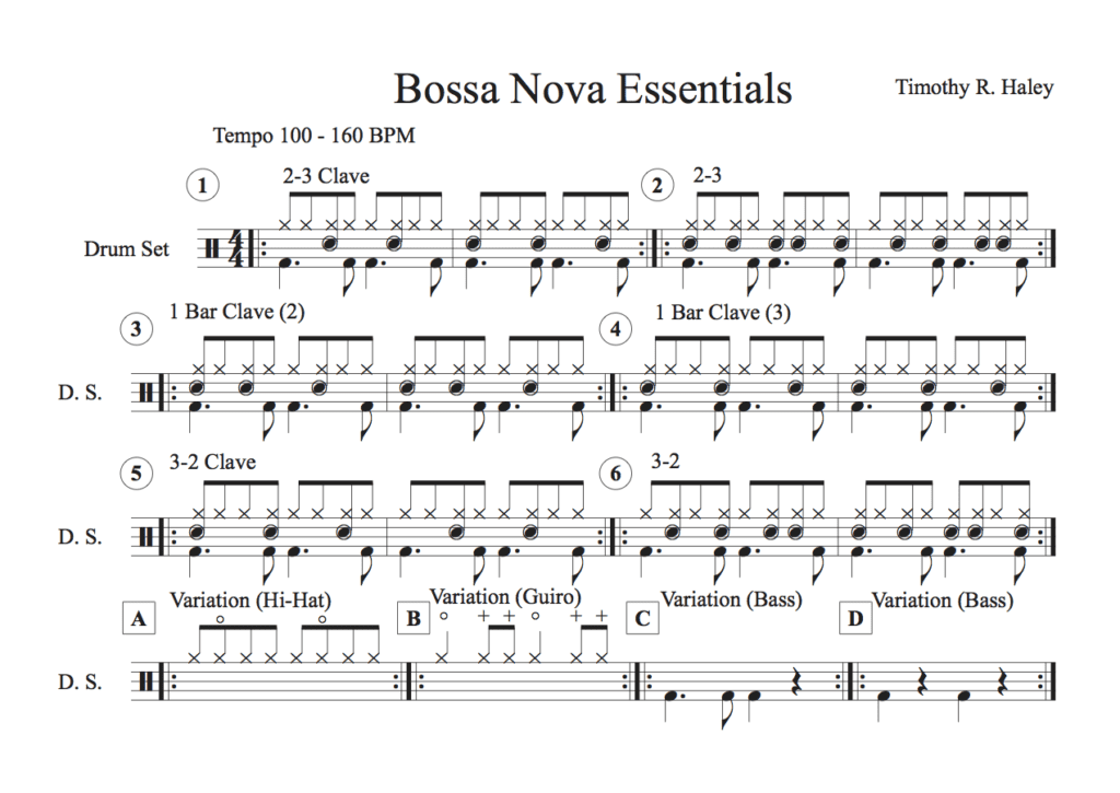 Bossa Nova Drum Style Latin Drum Set Beats Drum Set Tips