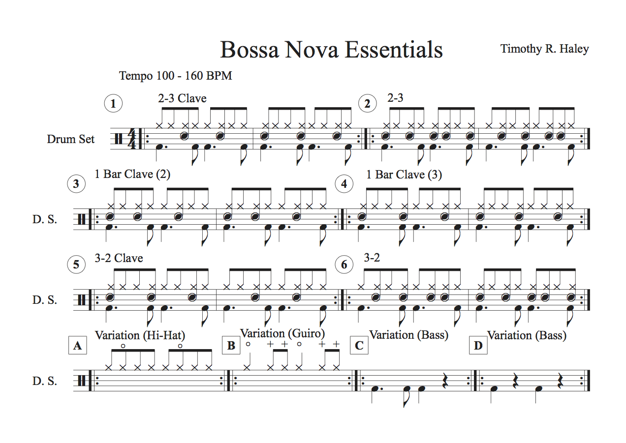 Latin Bass Rythm Bossa Nova Drum Style - Latin Drum Set Beats- Drum Set Tips