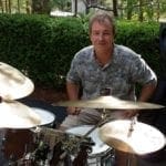 Tim Haley on Drum Set at Outdoor Concert